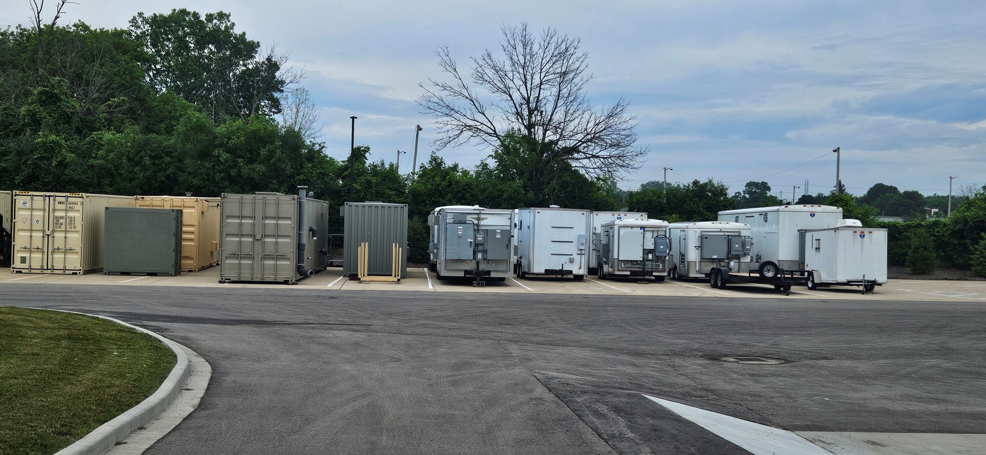 Completed units in yard / staging area
